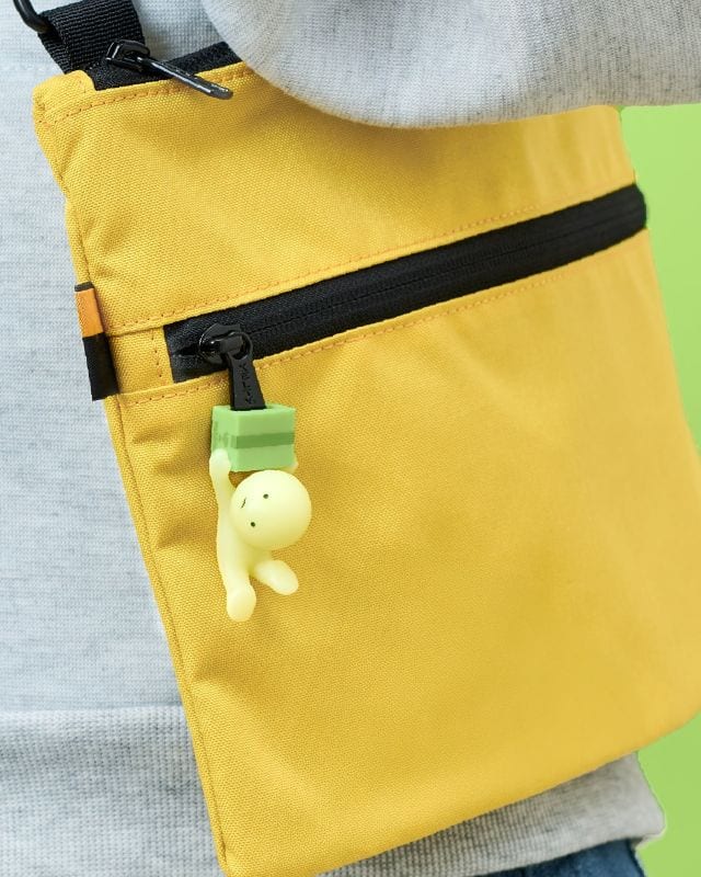 smiski embroidery sticker zipper bag